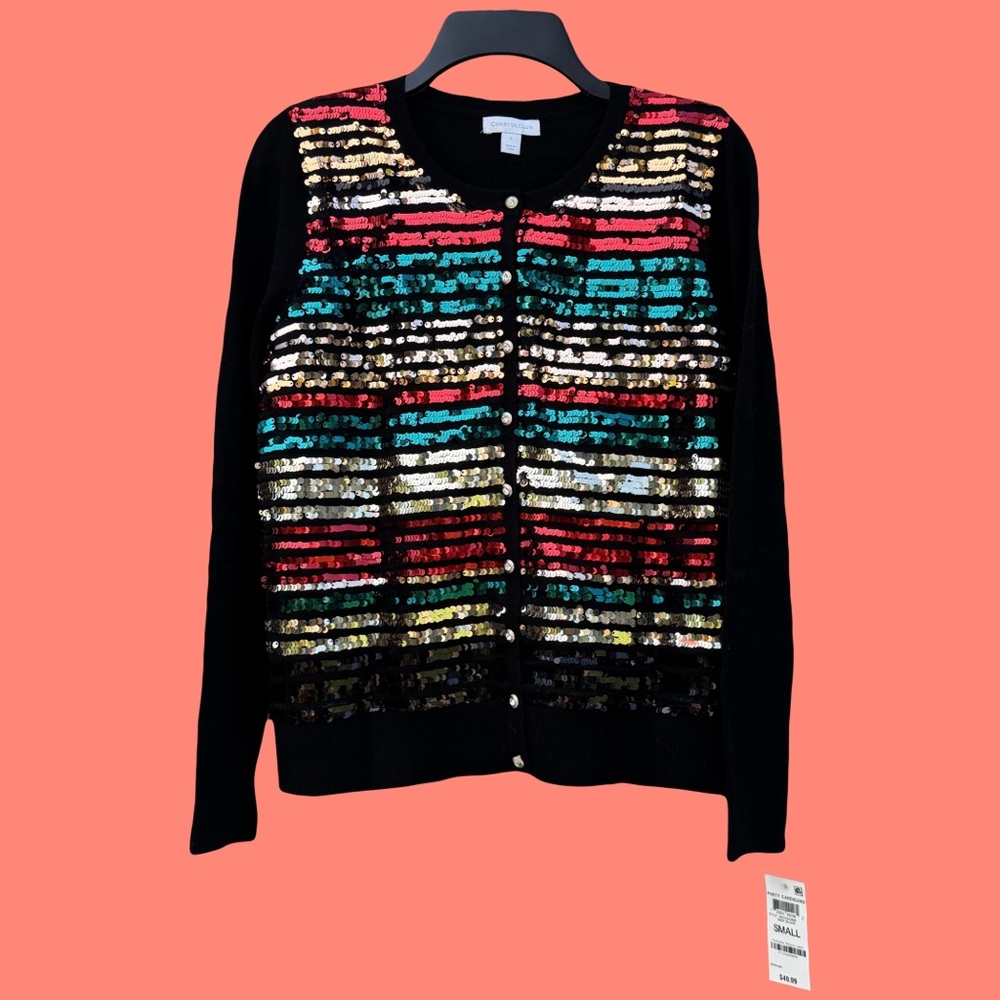 Sequin-Embellished Cardigan, Created for Macy's